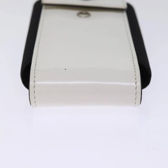 PRADA Cell Phone Case Patent leather White Auth 75214V - Picture 7 of 14